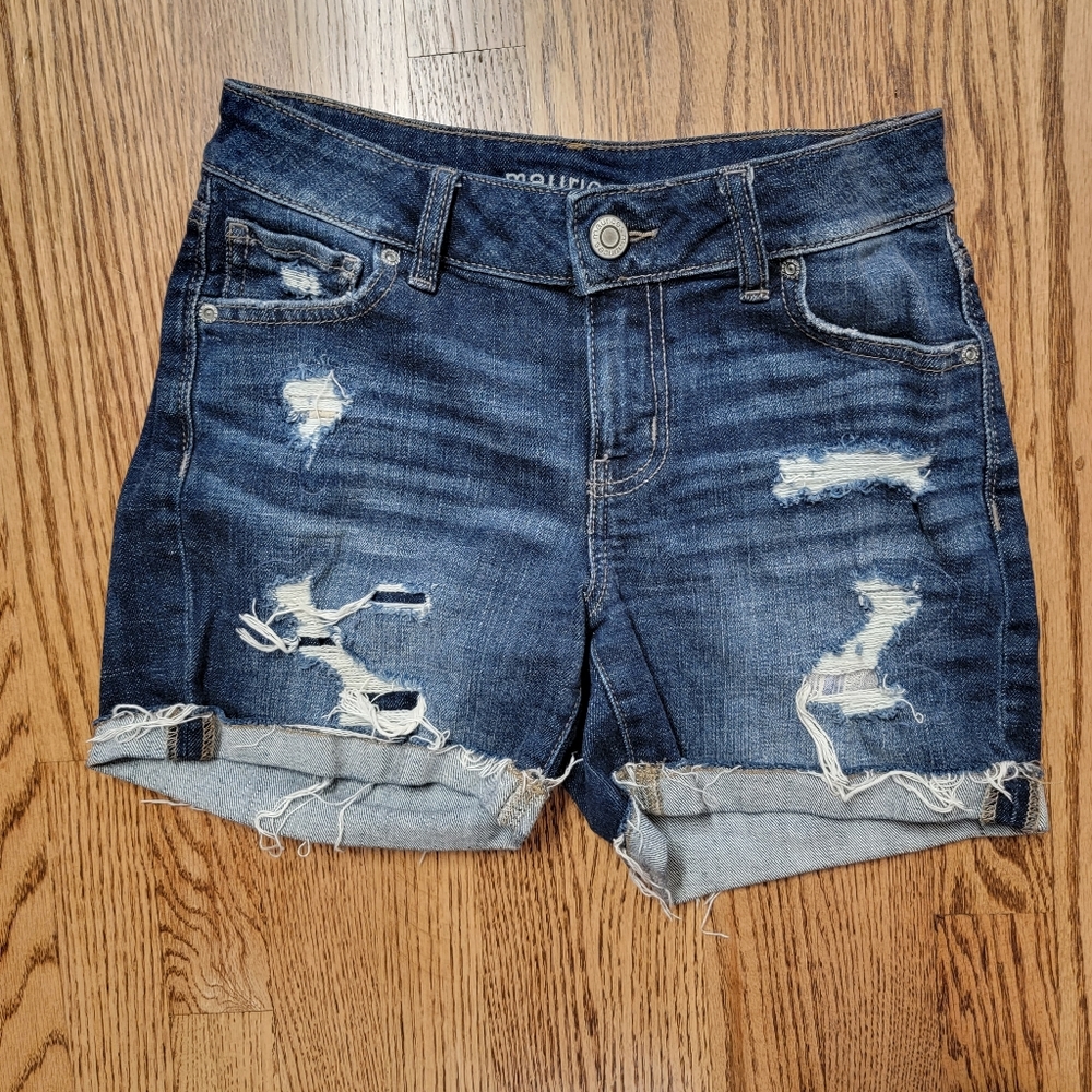 Maurices Distressed Demin Shorts - image 1